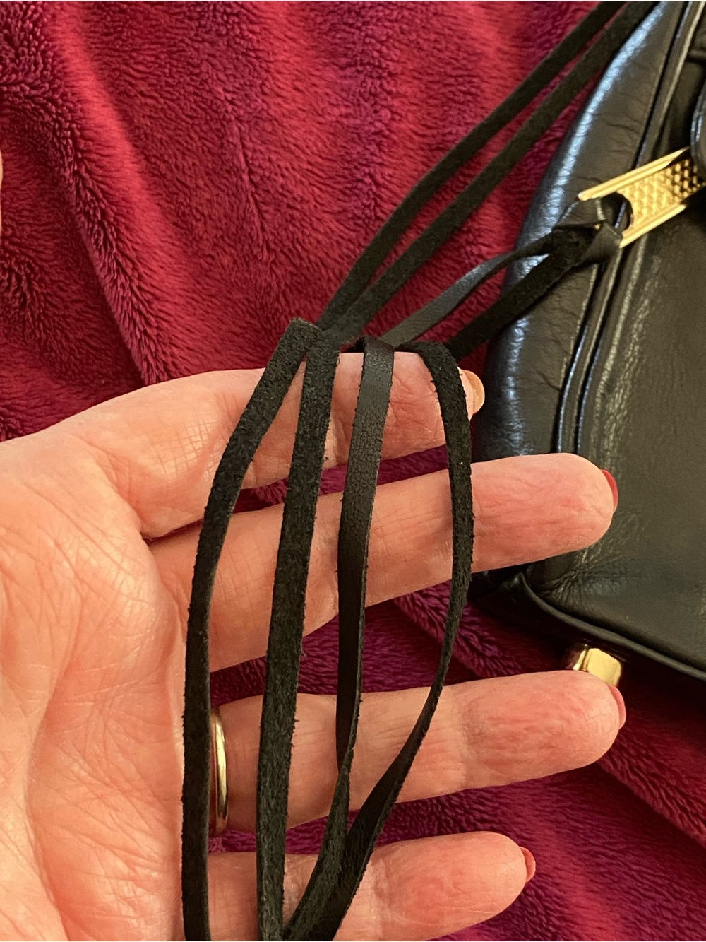 NWOT Rebecca Minkoff Black Italian leather MINI MAC with Gold Hardware - Picture 5 of 10